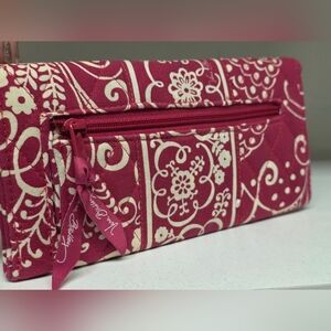 Vera Bradley Pink White Patterned Women's Wallet Clutch